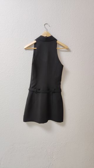 Vestido blazer negro sin mangas Zara Talla XS