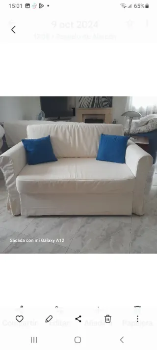 Sofá Cama Ikea Hagalund 2 Plazas Blanco