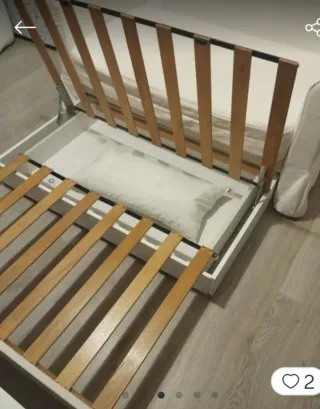 Sofá Cama Ikea Hagalund 2 Plazas Blanco