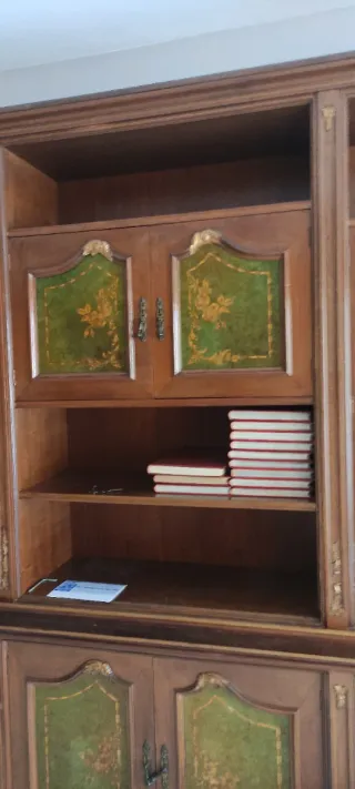 Regalo Mueble Librería Vintage Madera y Cristal