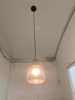 Lámpara de techo diseño corcho y cristal