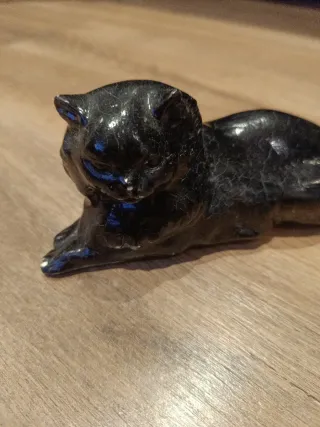 Figura Gato Negro Cerámica