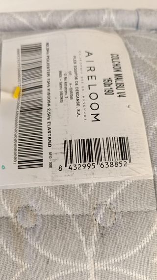 Colchón 160x190 Malibú v4 Aireloom nuevo