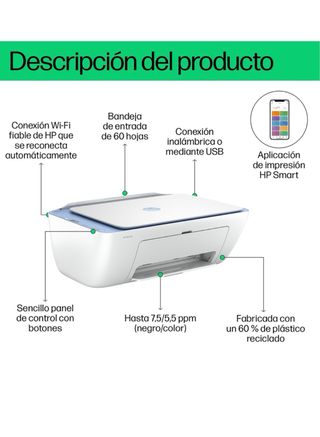 Impresora Multifunción HP Deskjet 2822e