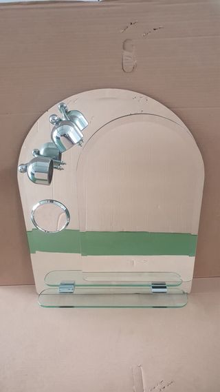 Espejo de baño con estantes