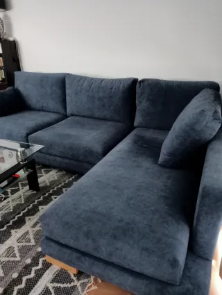 Sofá chaise longue azul Leiva 280x280