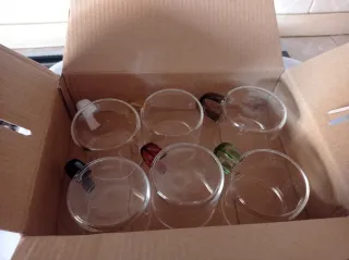 Caffettiera e 6 Tazzine Vetro