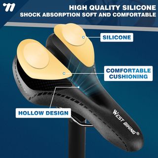 Sillín Bici WEST BIKING Gel Negro