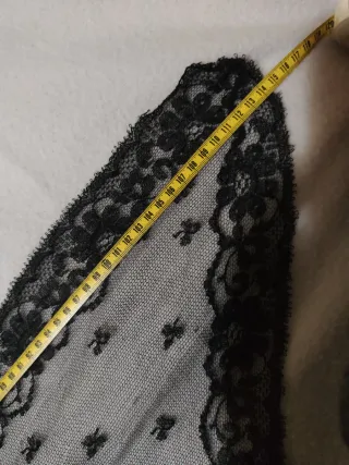 Mantilla Fallera Negra Adulta Vintage