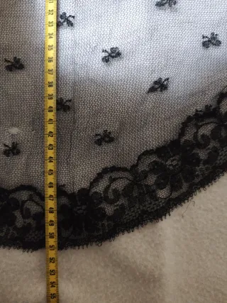 Mantilla Fallera Negra Adulta Vintage