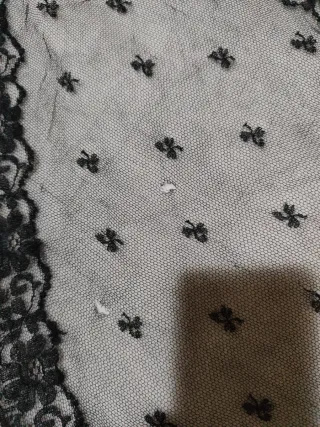 Mantilla Fallera Negra Adulta Vintage