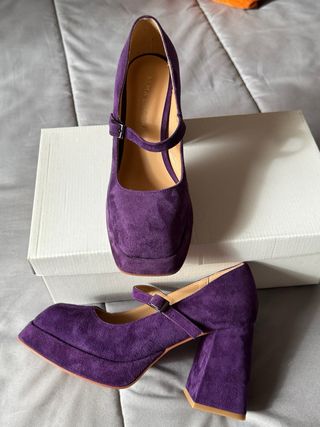 Tacones Alma en Pena Plataforma Morados