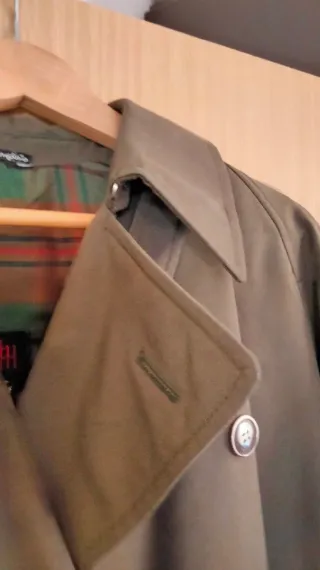 Gabardina verde vintage 1971