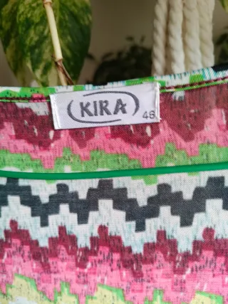 Vestido estampado zig-zag multicolor