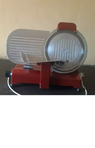 Cortadora de embutidos industrial roja