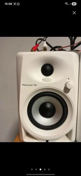 Altavoces Pioneer DJ DM-40 Blanco + Cable