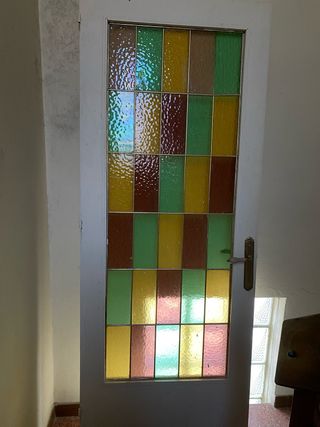 Puerta vintage cristal de colores