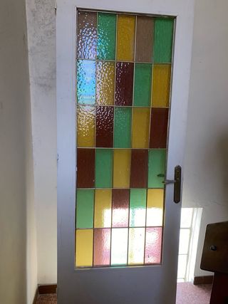Puerta vintage cristal de colores