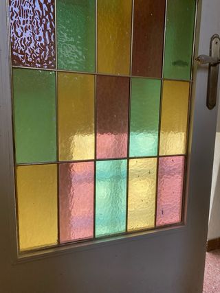 Puerta vintage cristal de colores
