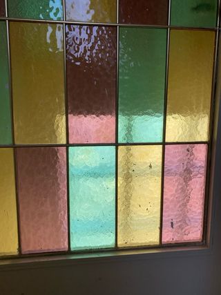 Puerta vintage cristal de colores