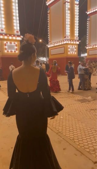 Traje Flamenca Negro Talla 36/38