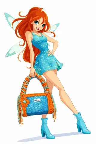 Bolso Laryza estilo Bloom Winx