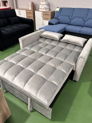 LIQUIDACION!!! Divano Letto Grigio in Velluto