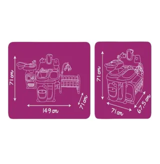 Cocina ,cuna Smoby Baby para niña