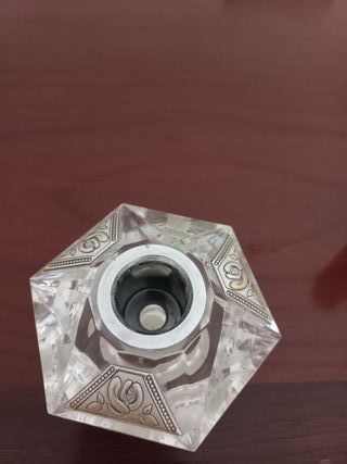 Portacandela Eden cristallo e argento