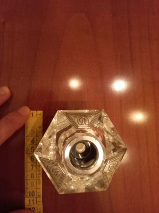 Portacandela Eden cristallo e argento