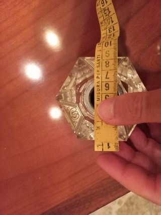 Portacandela Eden cristallo e argento