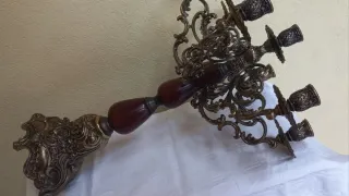 Coppia Candelabri Ottone/Bronzo