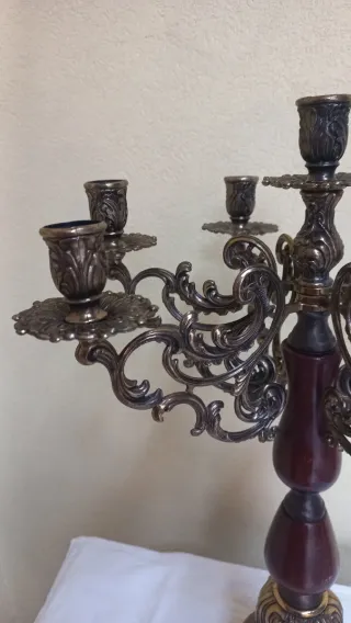 Coppia Candelabri Ottone/Bronzo
