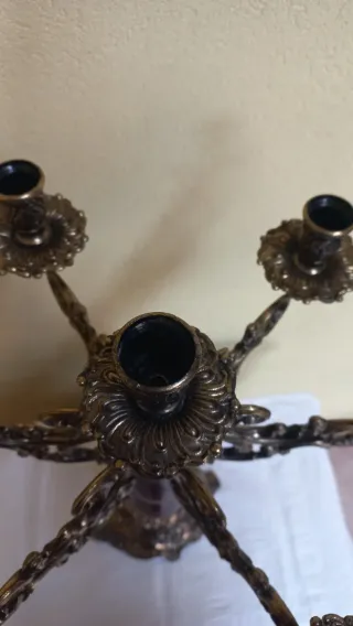 Coppia Candelabri Ottone/Bronzo