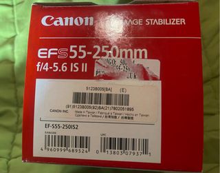 Objetivo Canon EFS 55-250mm IS en su caja original
