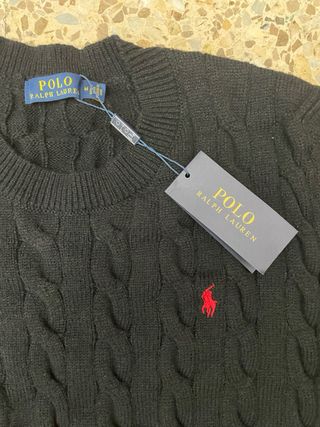 Polo Ralph Lauren Jersey Negro Trenzado