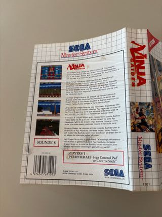 ninja gaiden sega master system eur