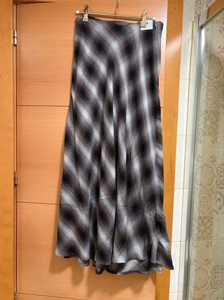 Falda larga cuadros M