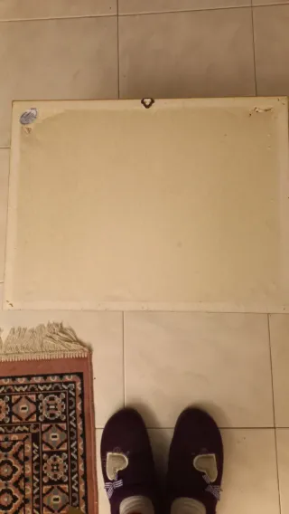 Quadro a mezzo punto fiori cotone