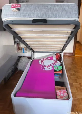 Canapé, colchón y cabecero, de 90 cm