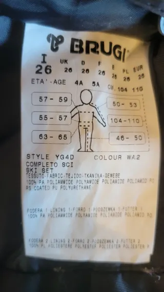 Pantalón de nieve infantil BRUGI. Talla 4-5 años.