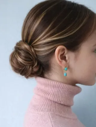 Pendientes Chapado Oro 18k y Turquesa