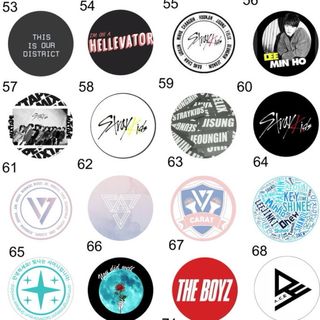 Promoção 20 Botons Kpop