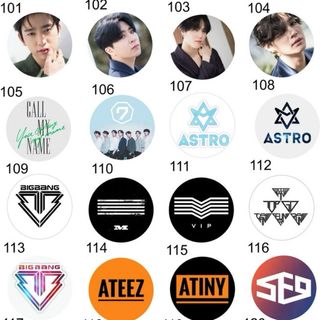 Promoção 20 Botons Kpop