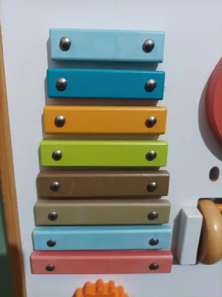 Andador madera bebé panel actividades