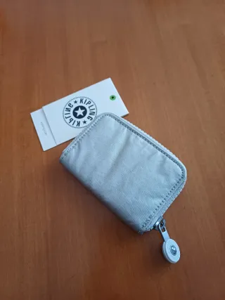Portafoglio compatto Kipling argento