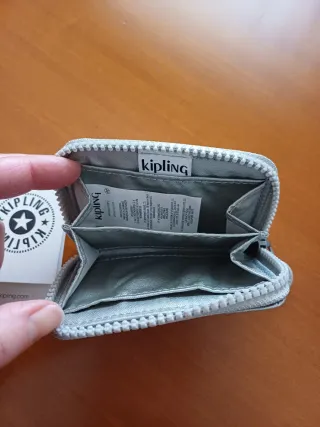 Portafoglio compatto Kipling argento