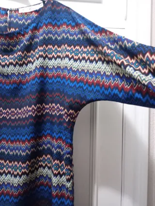 Vestido estampado zig-zag talla M