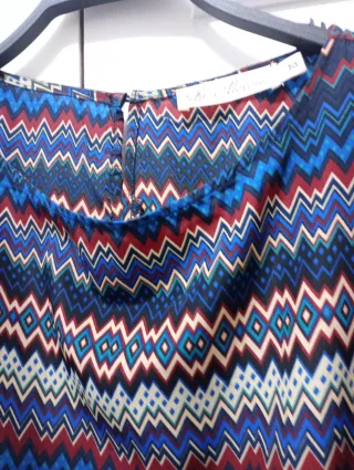 Vestido estampado zig-zag talla M