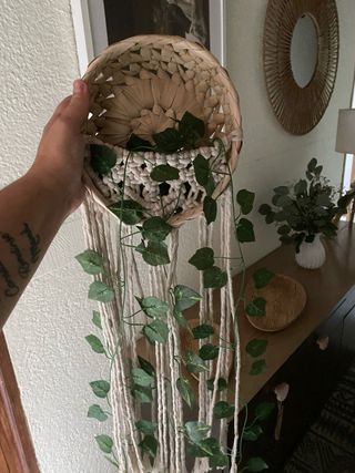 Cesta Macramé Colgante Artesanal